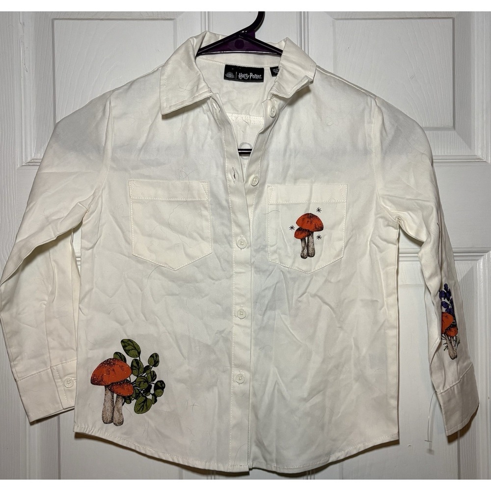 Harry Potter Wizarding World White/Herbology Long Sleeves Shirt Toddler Size 4/5